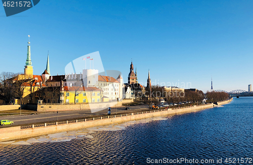 Image of Panoramic view of Riga city, Latvia