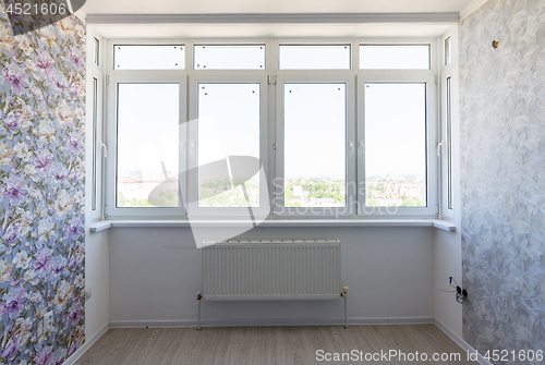 Image of Large window in the room after repair