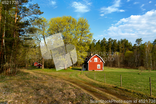 Image of Red wooden house in Sweden