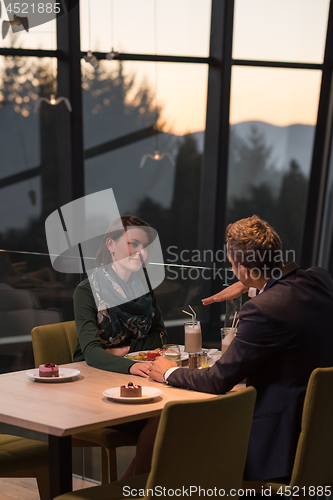 Image of Couple on a romantic dinner at the restaurant