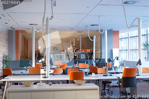 Image of Big bright empty modern office