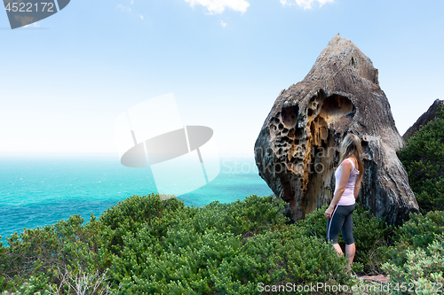 Image of Visitor in Royal National Park taking in the sights