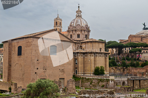 Image of ROME, ITALY - APRILL 21, 2019: View to the Capitoline Hills