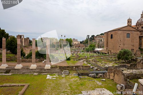 Image of ROME, ITALY - APRILL 21, 2019: View to the Capitoline Hills