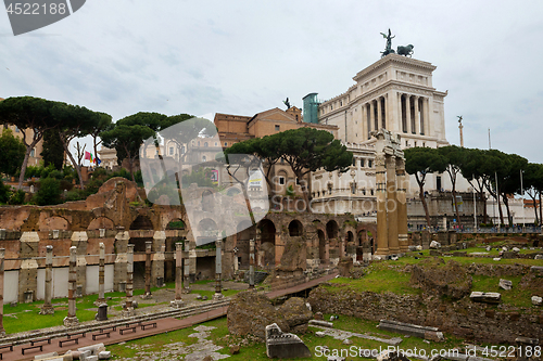 Image of ROME, ITALY - APRILL 21, 2019: View to the Capitoline Hills