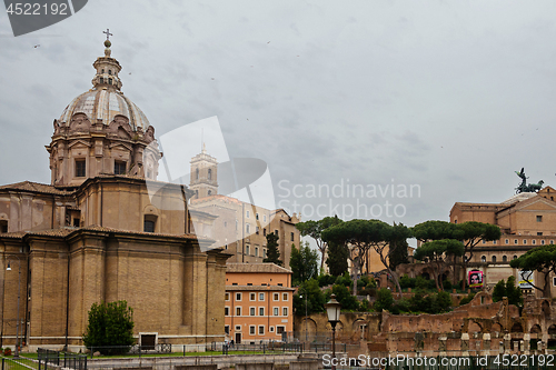 Image of ROME, ITALY - APRILL 21, 2019: View to the Capitoline Hills