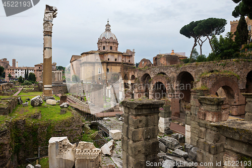 Image of ROME, ITALY - APRILL 21, 2019: View to the Capitoline Hills