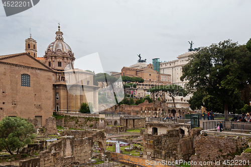 Image of ROME, ITALY - APRILL 21, 2019: View to the Capitoline Hills