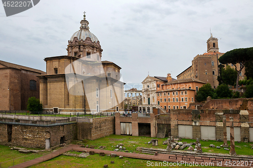 Image of ROME, ITALY - APRILL 21, 2019: View to the Capitoline Hills