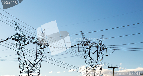 Image of transmission towers and power line