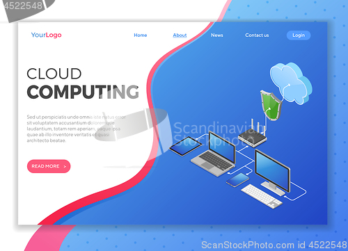 Image of Cloud Computing Technology Isometric