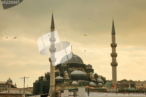 Image of Blue mosque in Istanbul Turkey - architecture religion