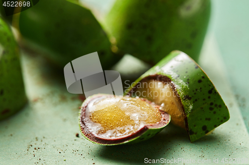 Image of broken candy with jelly