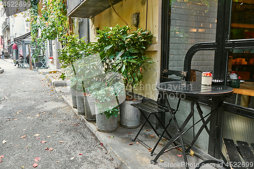 Image of cafe in the street of Istanbul