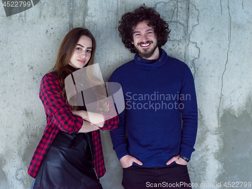 Image of portrait of business people on construction site