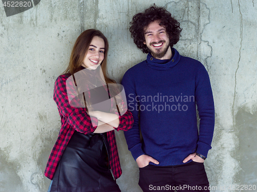 Image of portrait of business people on construction site