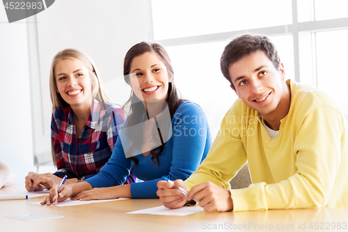 Image of group of teenage students at school classroom