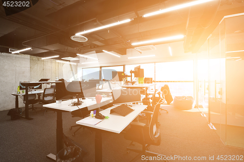 Image of Empty Modern open plan Office