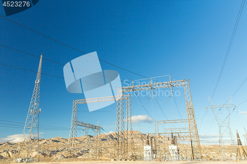 Image of transmission towers and power line