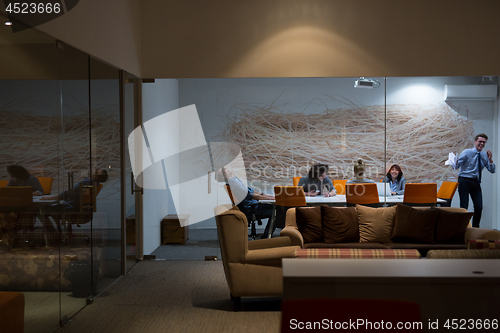 Image of Business Team At A Meeting at modern office building