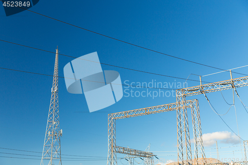 Image of transmission towers and power line