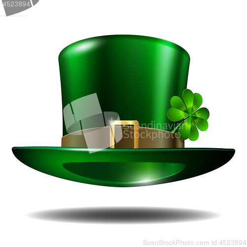 Image of Green St. Patricks Day hat with clover