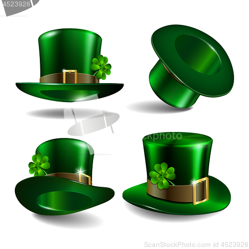 Image of St Patricks day hats. Vector