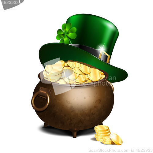 Image of Leprechaun hat and pot of gold