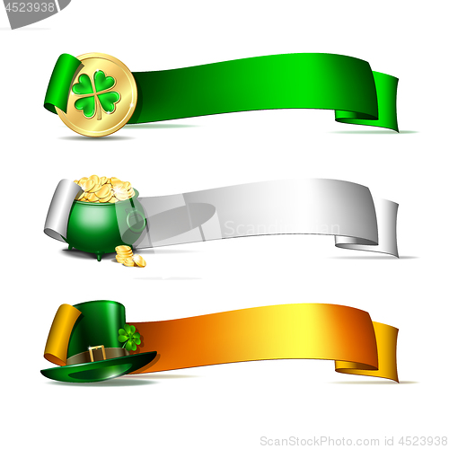 Image of Patricks Day banners.