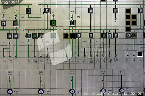 Image of Old Control panel with russian symbols