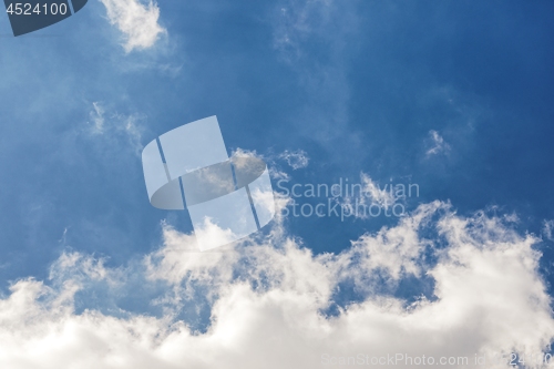 Image of Blue sky background with white clouds