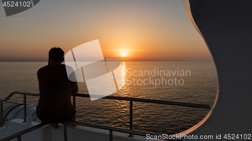 Image of Beautiful sunset over the horizon