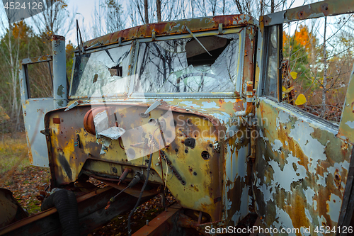 Image of Abandoned truck left outside