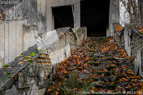 Image of Abandoned staircase angle shot