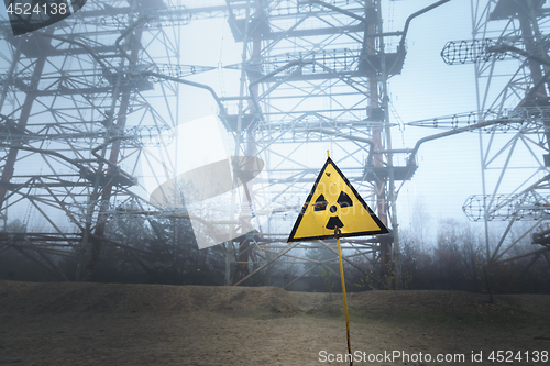 Image of Radioactivity sign in Chernobyl Outskirts 2019