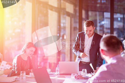 Image of young business team on meeting at office