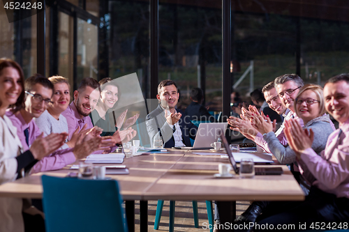 Image of young business team on meeting at office