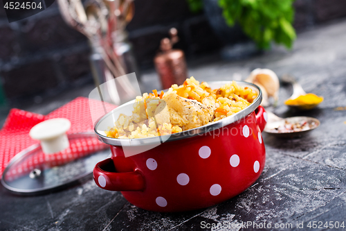 Image of fried chicken with rice