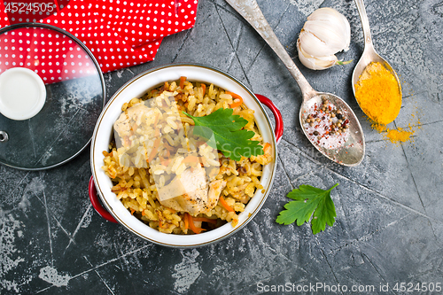 Image of fried chicken with rice