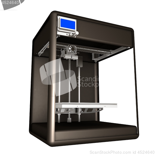 Image of 3d printer. Modern technologies. Creating products of the innova