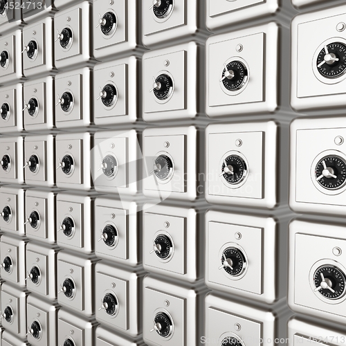 Image of Many safes. 3d render