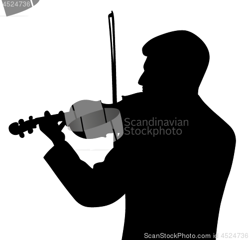 Image of Male violinist back view