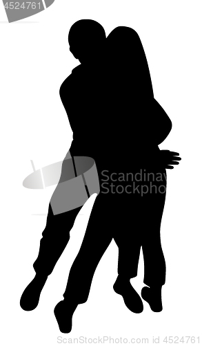 Image of Couple passionately hug