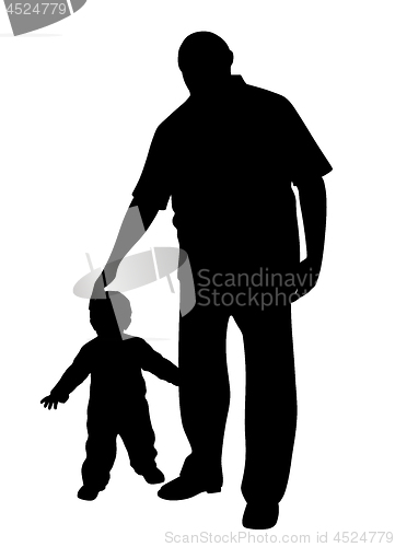 Image of Grandfather with a little child