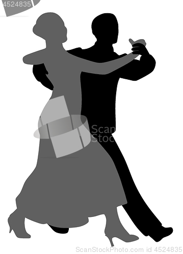 Image of Couple salsa tango dancers