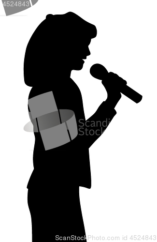 Image of Kid girl singing