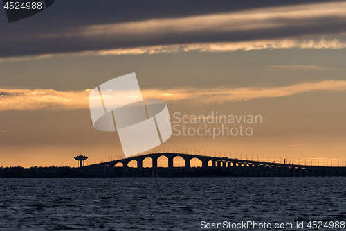 Image of Sunset by the Oland bridge in Sweden
