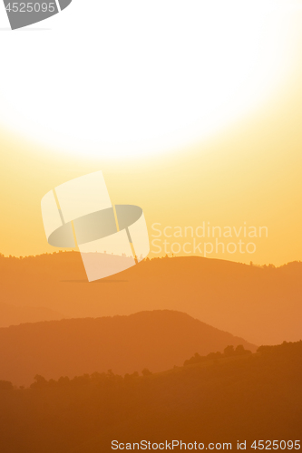 Image of golden sunset in summer