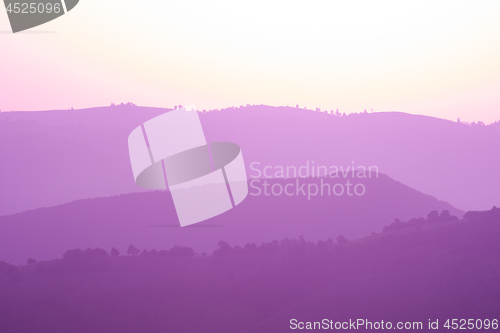 Image of ultra violet purple summer landscape