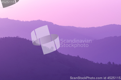 Image of ultra violet purple summer landscape